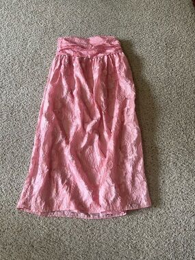 Beginning Boutique Pink Floral Maxi Skirt